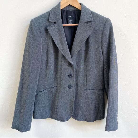 Rafaella Gray 3 Button Blazer Jacket - Picture 1 of 4